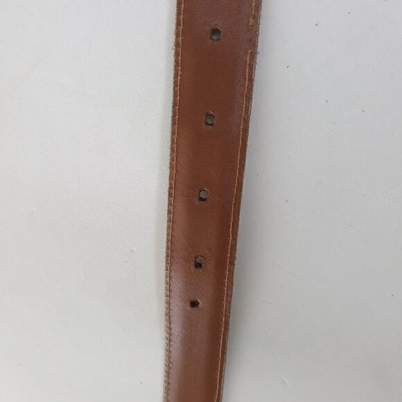 Cipriani Tan Lizard Grain Leather Belt Sz L display picture 3
